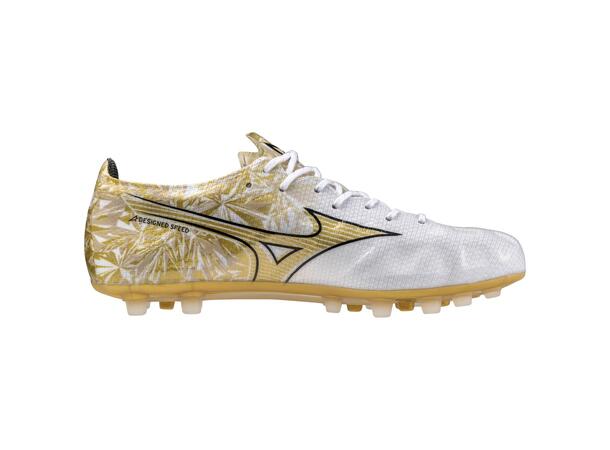 Mizuno a Elite AG Hvit/Gull 12 Maks fart på kunstgress 