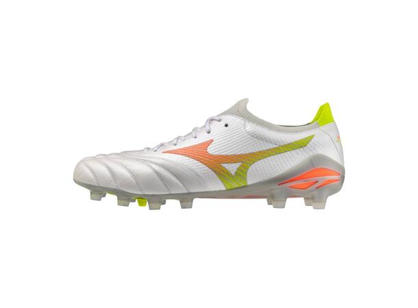 Morelia Neo V ß Elite Hvit/Oransje 9,5 Fotballsko til naturgress 