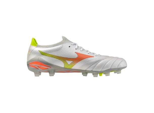 Morelia Neo V ß Elite Hvit/Oransje 9,5 Fotballsko til naturgress 
