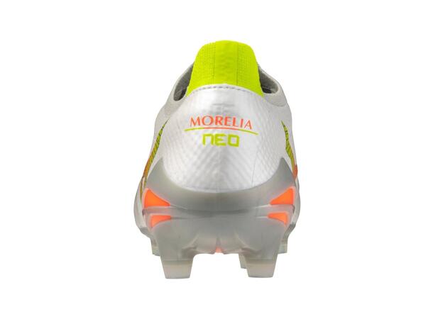 Morelia Neo V ß Elite Hvit/Oransje 9,5 Fotballsko til naturgress 