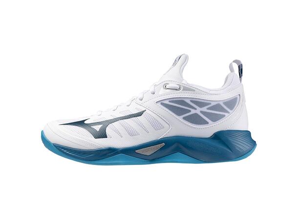 Wave Dimension Hvit/Blå 10,5 Sko til håndball og volleyball 