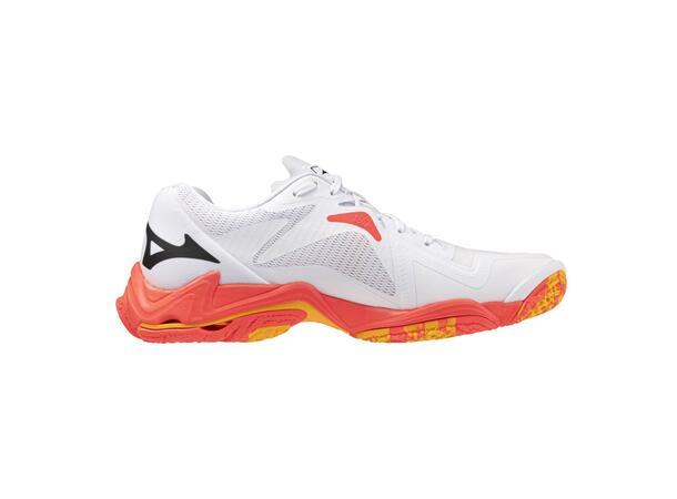 Wave Lightning Z8 Hvit/Korall 15 Lett og stabil innendørssko 