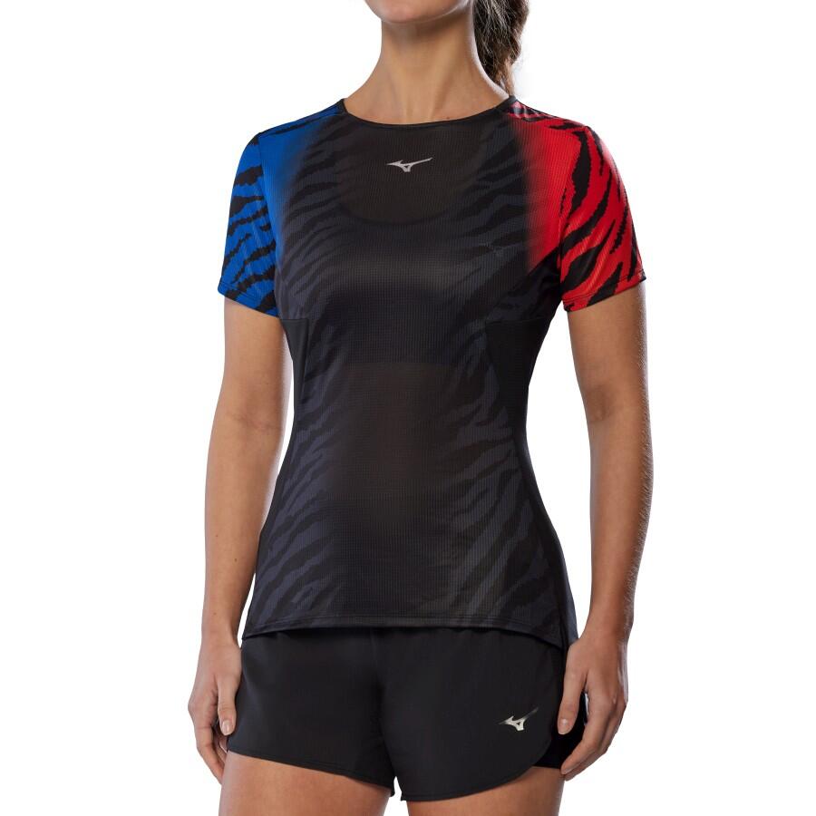 DryAeroFlow Graphic Tee W Sort/Blå/Rød S LIMITED EDITION!