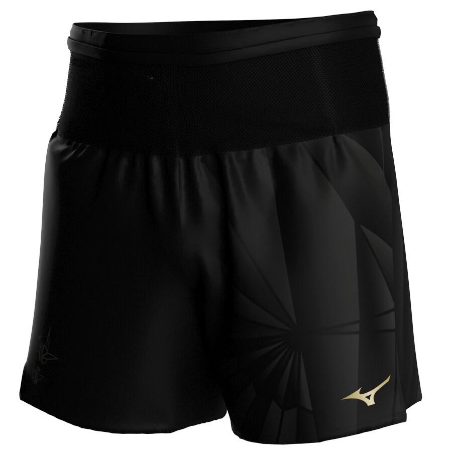 Active Graphic Multi Pocket Short Sort L Origami - unik løpeshorts
