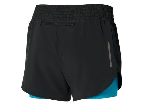 2in1 4.5 Short W Sort/Blå S Løpeshorts til dame 
