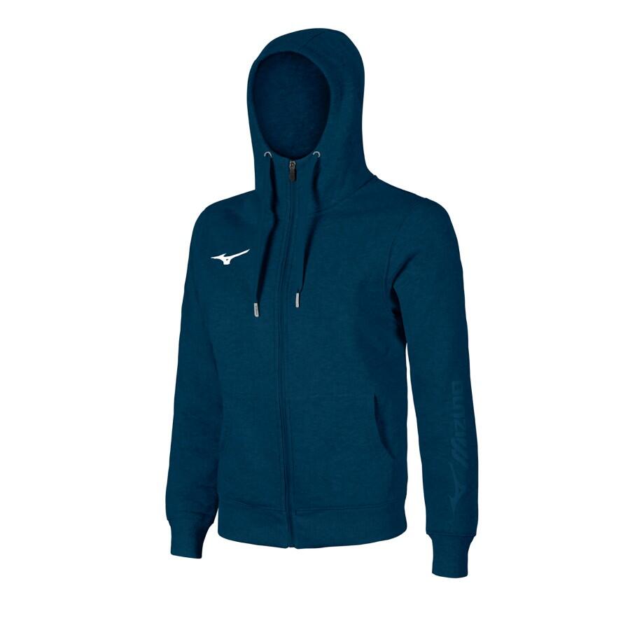 Mizuno Sweat FZ Hoodie Marine XS Hettegenser med glidelås