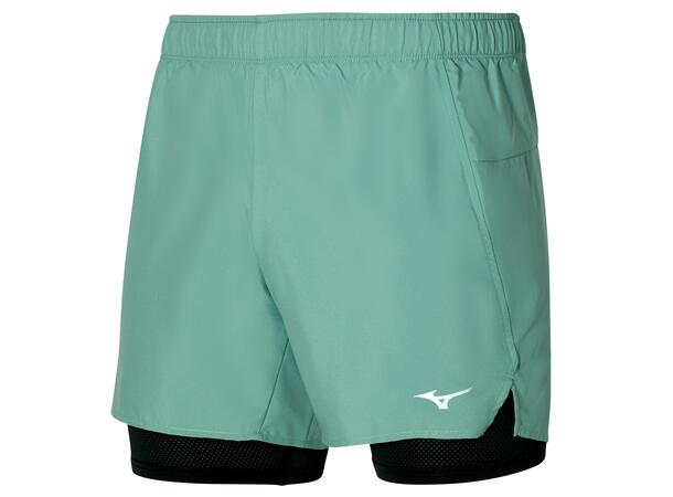 Core 5.5 2in1 Short Turkis/Grønn L Treningsshorts med innertights