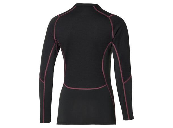 Merino Wool Crew W XS Sort/Lilla Treningsgenser med merinoull 