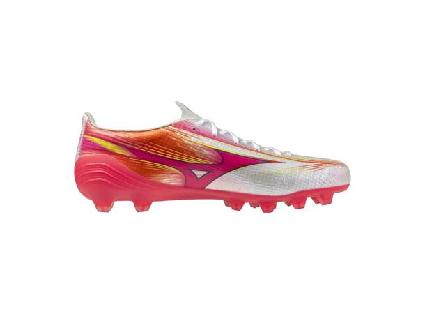 Mizuno Alpha III Elite Hvit/Rosa 8,5 Fotballsko til naturgress 