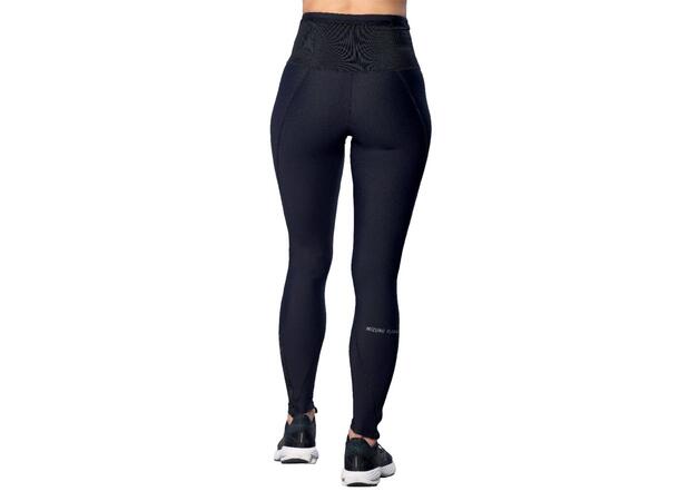 Multi Pocket Long Tight W Sort XS Løpetights med 360° oppbevaring 