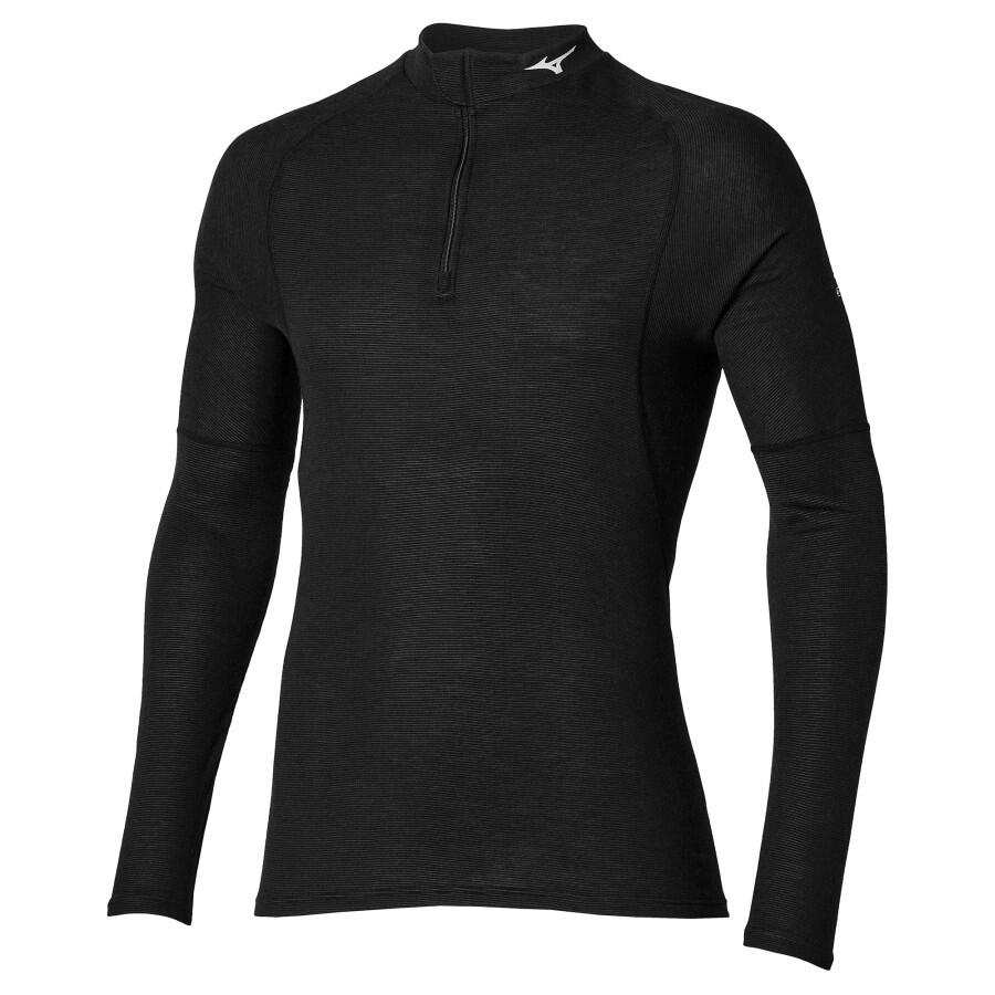 Premium Merino Wool Half Zip Sort XS Half Zip til herre