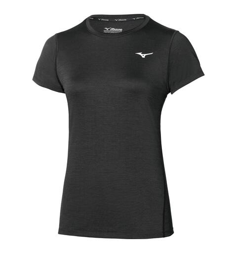 Impulse Core Tee W Sort L Myk, teknisk T-skjorte til dame