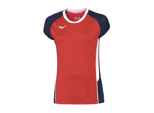 Premium High-Kyu Tee W Rød/Hvit XS Volleyballdrakt, dame